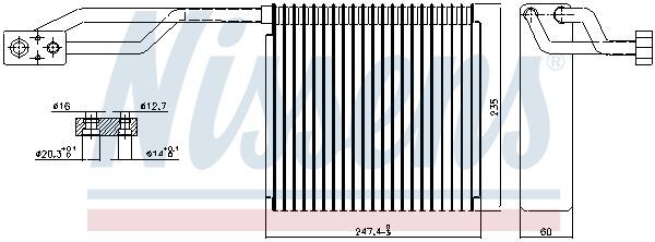 NISSENS, Évaporateur climatisation