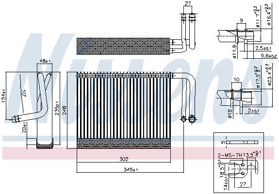 NISSENS, Évaporateur climatisation