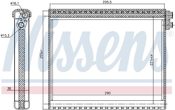 NISSENS, Évaporateur climatisation