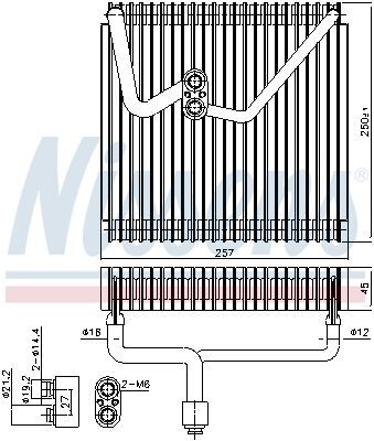 NISSENS, Évaporateur climatisation