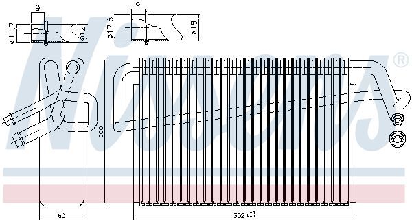 NISSENS, Évaporateur climatisation