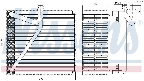 NISSENS, Évaporateur climatisation