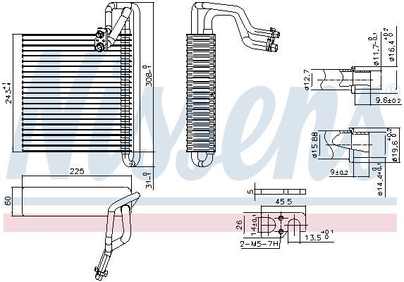 NISSENS, Évaporateur climatisation