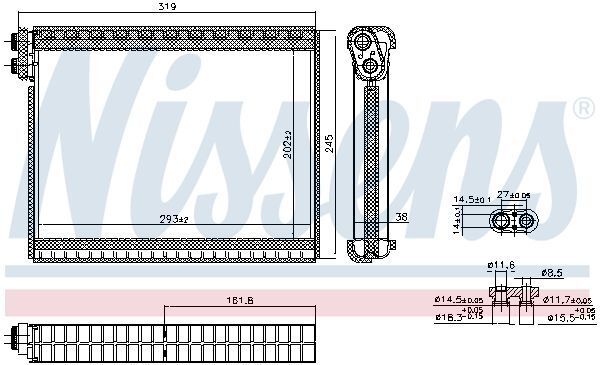 NISSENS, Évaporateur climatisation