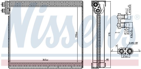 NISSENS, Évaporateur climatisation