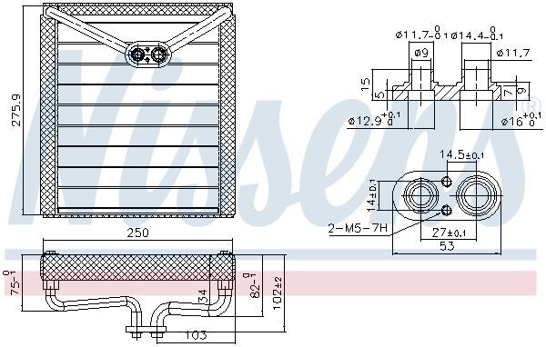 NISSENS, Évaporateur climatisation