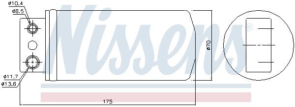 NISSENS, Filtre déshydratant, climatisation