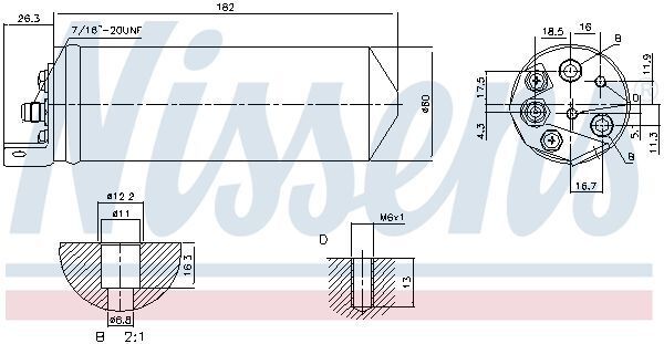 NISSENS, Filtre déshydratant, climatisation