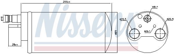 NISSENS, Filtre déshydratant, climatisation