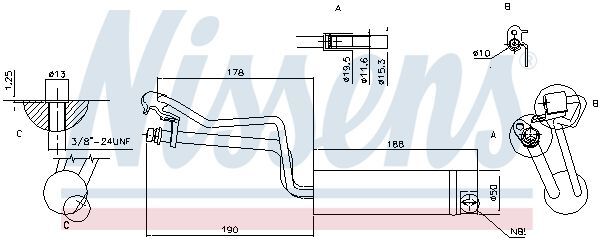 NISSENS, Filtre déshydratant, climatisation