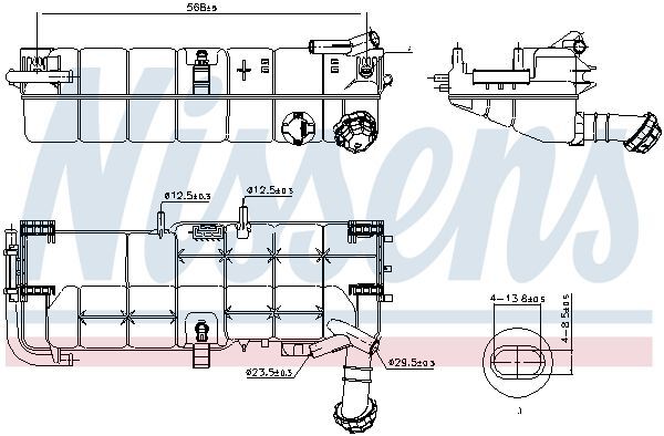 NISSENS, Vase d'expansion, liquide de refroidissement