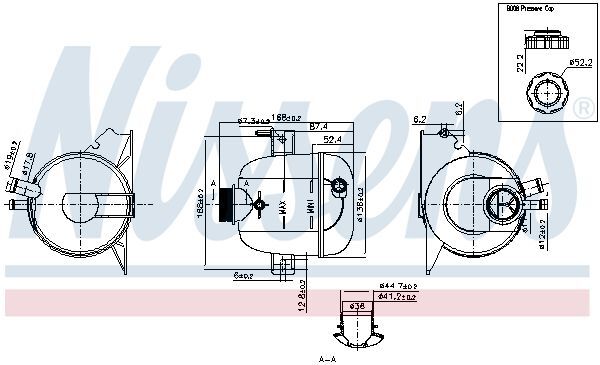 NISSENS, Vase d'expansion, liquide de refroidissement