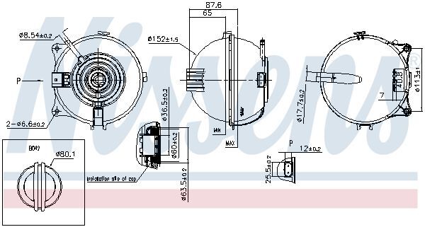 NISSENS, Vase d'expansion, liquide de refroidissement