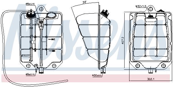 NISSENS, Vase d'expansion, liquide de refroidissement