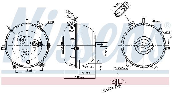 NISSENS, Vase d'expansion, liquide de refroidissement