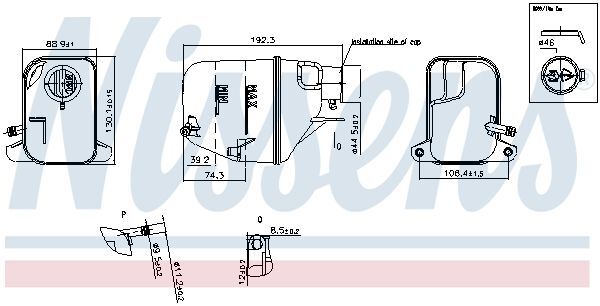 NISSENS, Vase d'expansion, liquide de refroidissement