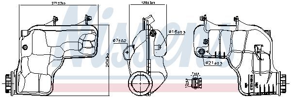 NISSENS, Vase d'expansion, liquide de refroidissement