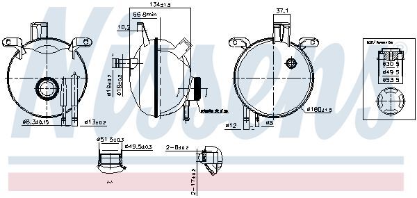 NISSENS, Vase d'expansion, liquide de refroidissement