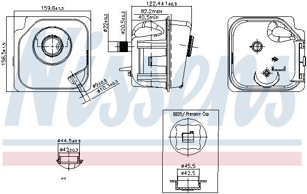 NISSENS, Vase d'expansion, liquide de refroidissement