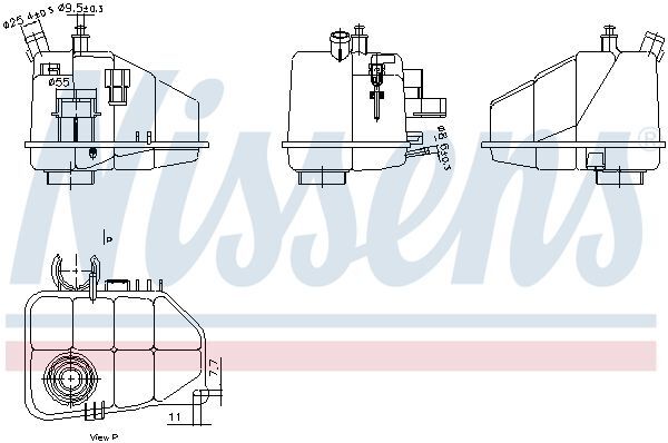 NISSENS, Vase d'expansion, liquide de refroidissement