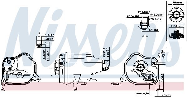 NISSENS, Vase d'expansion, liquide de refroidissement