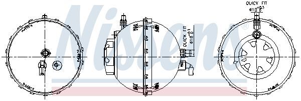 NISSENS, Vase d'expansion, liquide de refroidissement