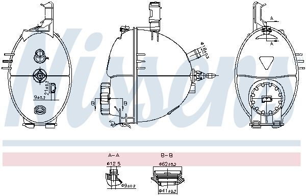 NISSENS, Vase d'expansion, liquide de refroidissement