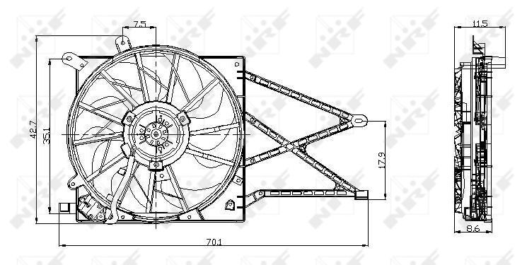 NRF, Ventilateur, refroidissement du moteur