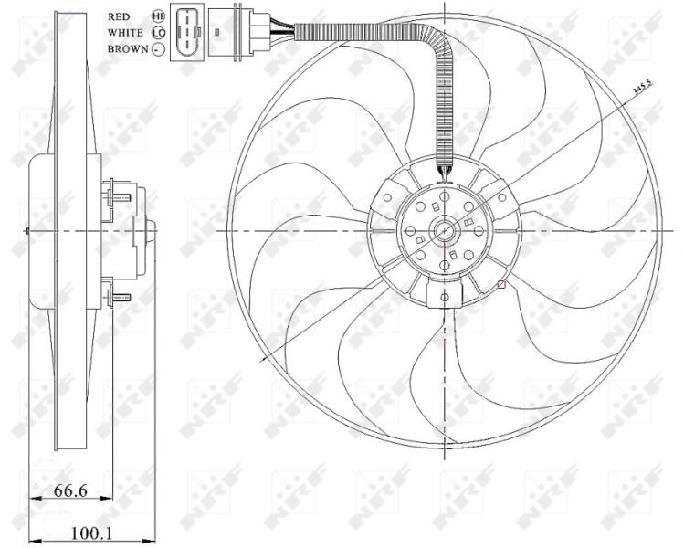 NRF, Ventilateur, refroidissement du moteur