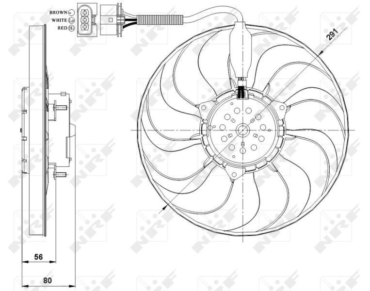 NRF, Ventilateur, refroidissement du moteur