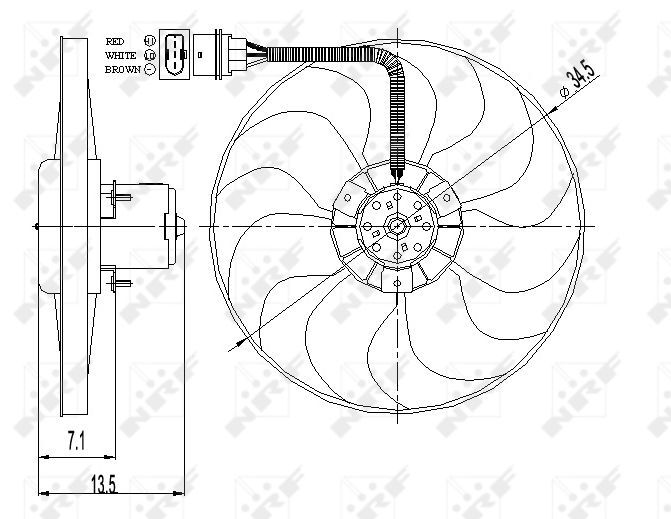 NRF, Ventilateur, refroidissement du moteur