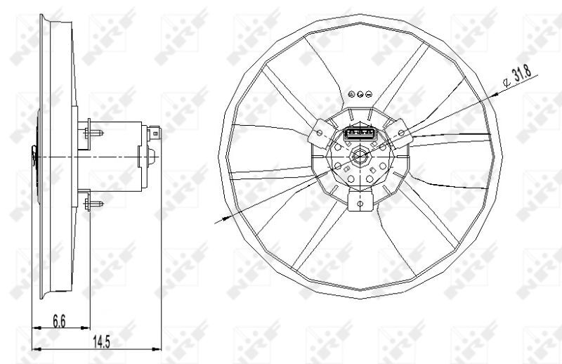 NRF, Ventilateur, refroidissement du moteur