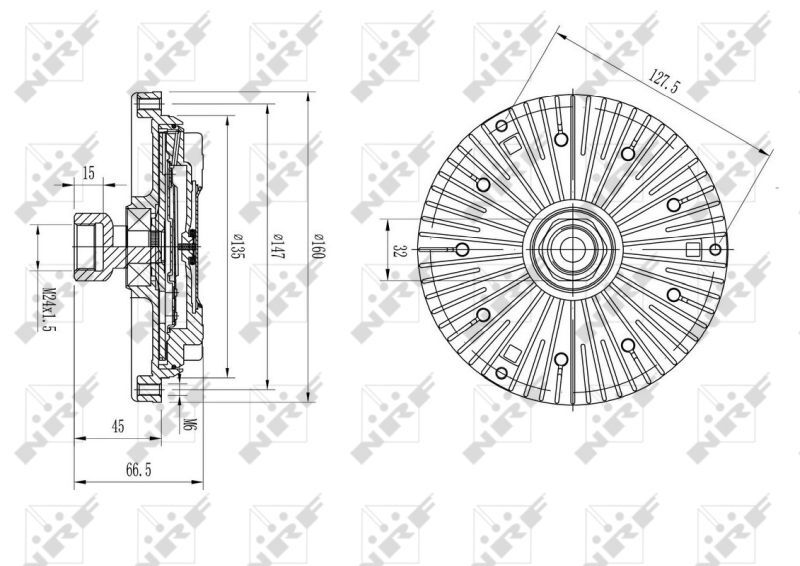 NRF, Embrayage, ventilateur de radiateur