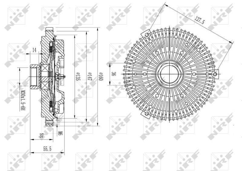 NRF, Embrayage, ventilateur de radiateur