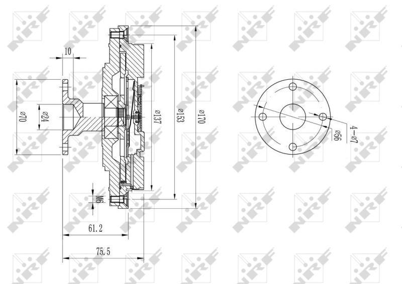 NRF, Embrayage, ventilateur de radiateur