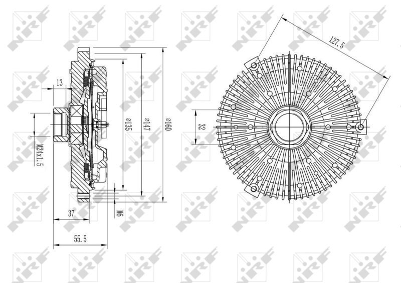 NRF, Embrayage, ventilateur de radiateur