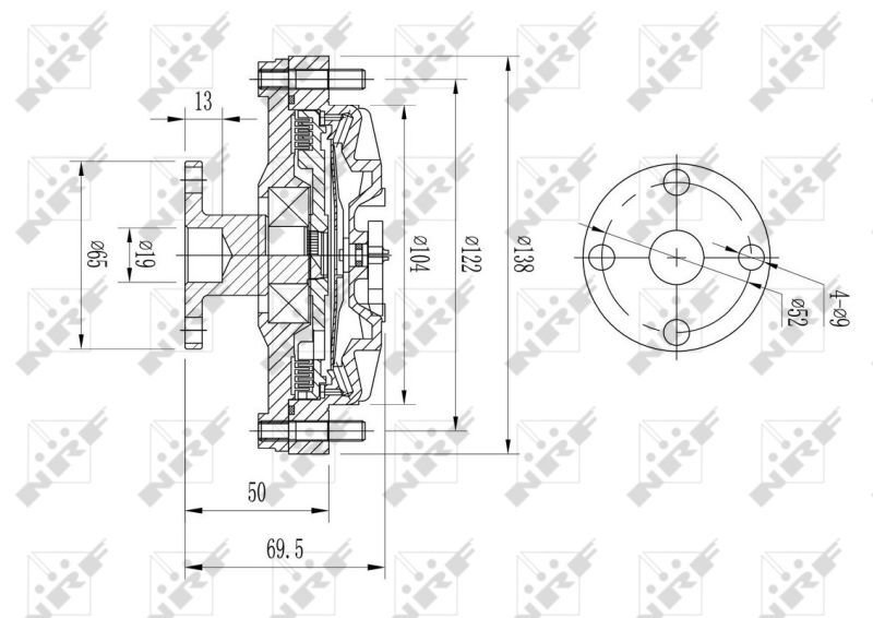 NRF, Embrayage, ventilateur de radiateur