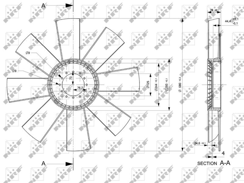 NRF, Roue du souffleur, refroidissementdu moteur