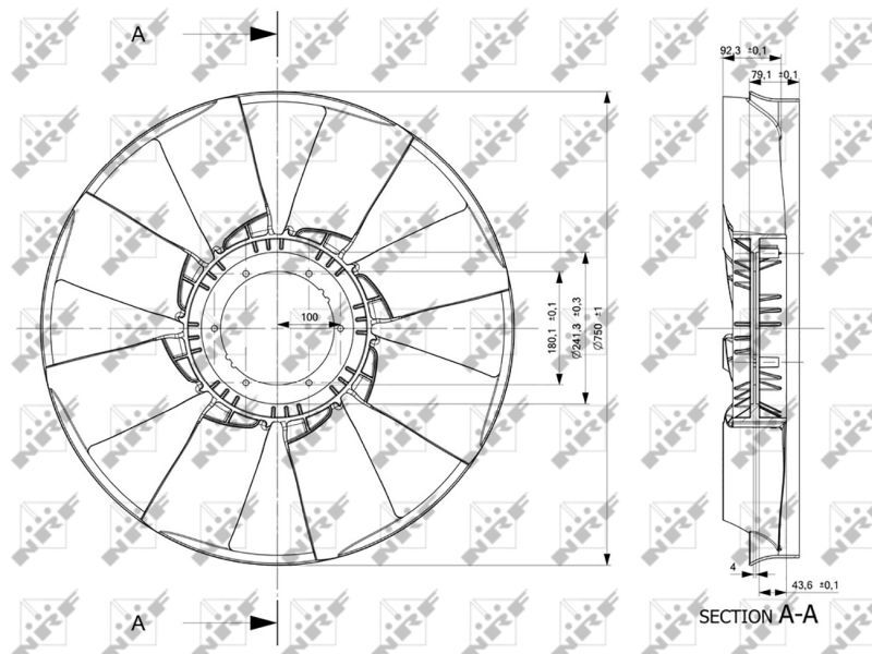 NRF, Roue du souffleur, refroidissementdu moteur