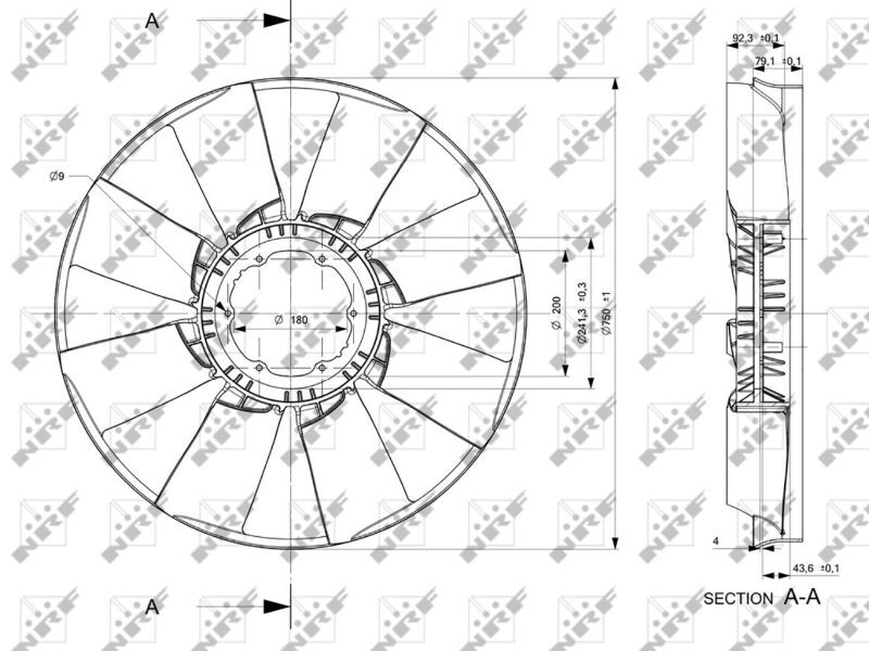 NRF, Roue du souffleur, refroidissementdu moteur