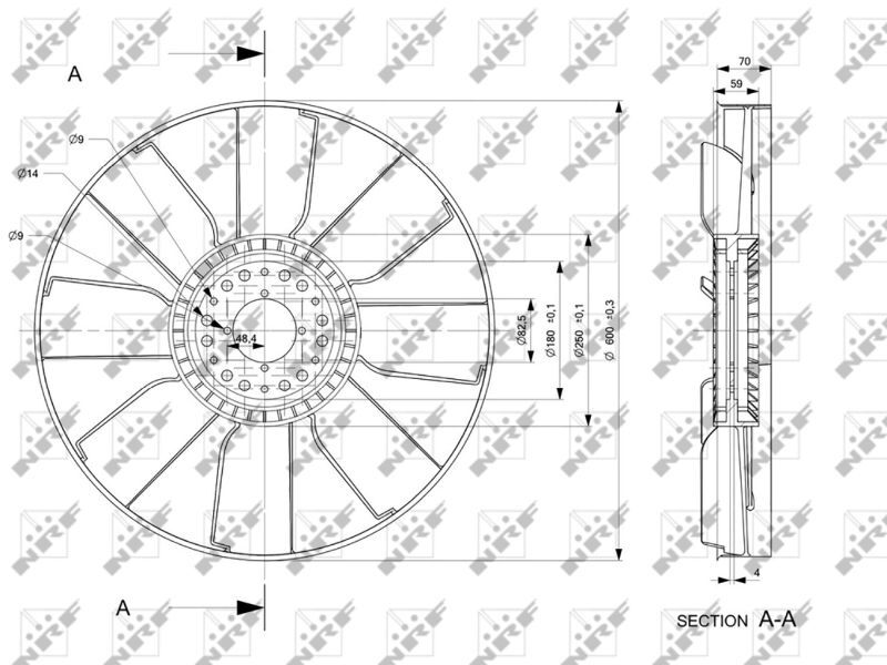 NRF, Roue du souffleur, refroidissementdu moteur