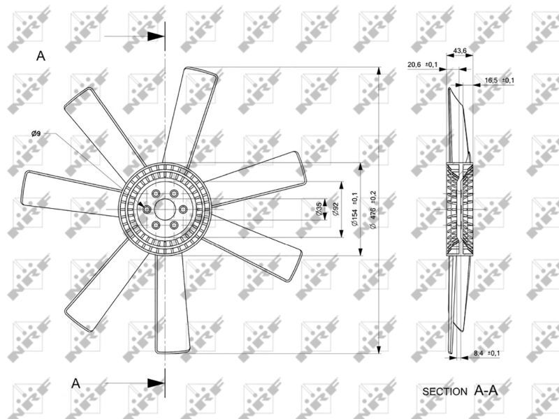 NRF, Roue du souffleur, refroidissementdu moteur