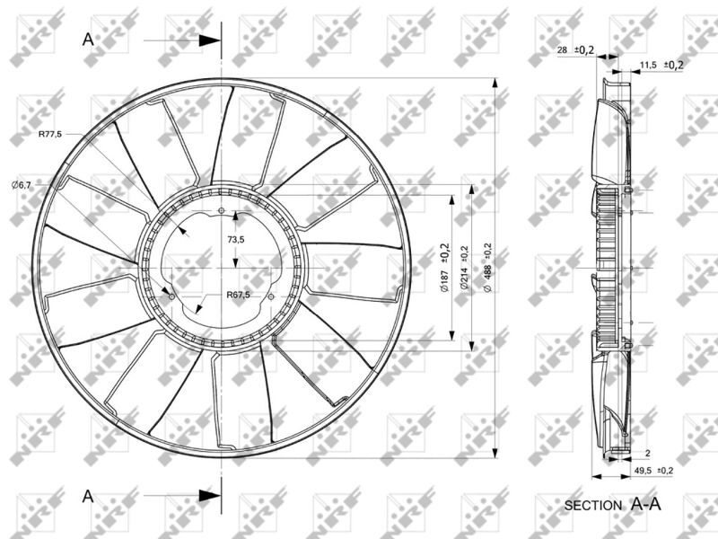 NRF, Roue du souffleur, refroidissementdu moteur