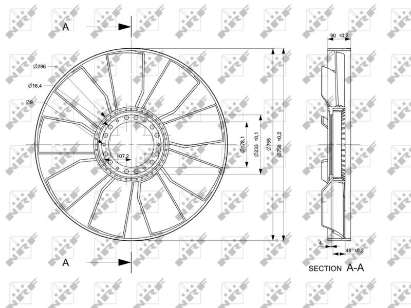 NRF, Roue du souffleur, refroidissementdu moteur