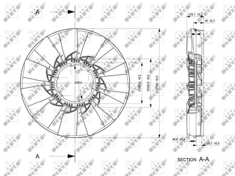 NRF, Roue du souffleur, refroidissementdu moteur