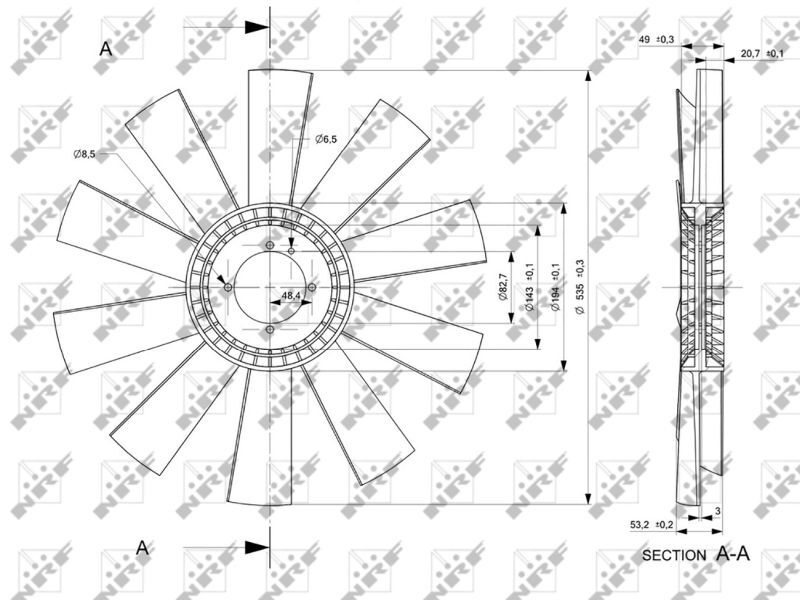 NRF, Roue du souffleur, refroidissementdu moteur