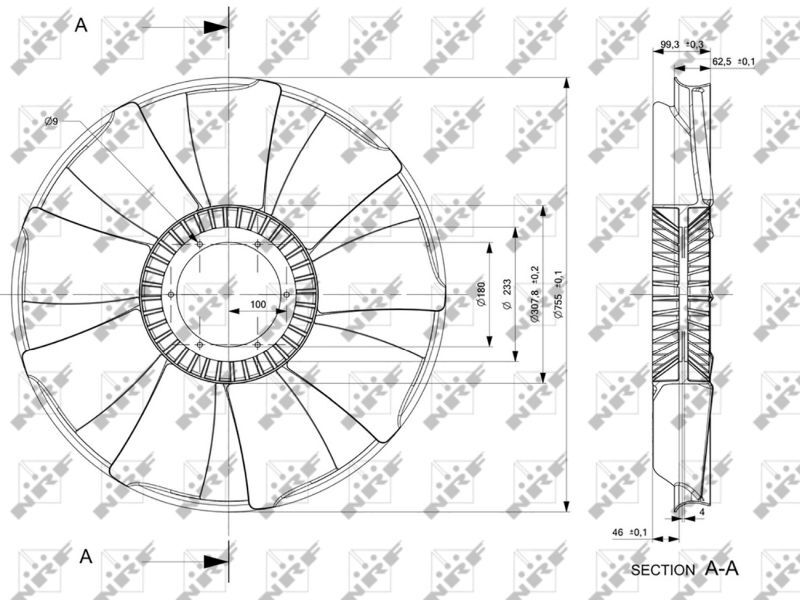 NRF, Roue du souffleur, refroidissementdu moteur