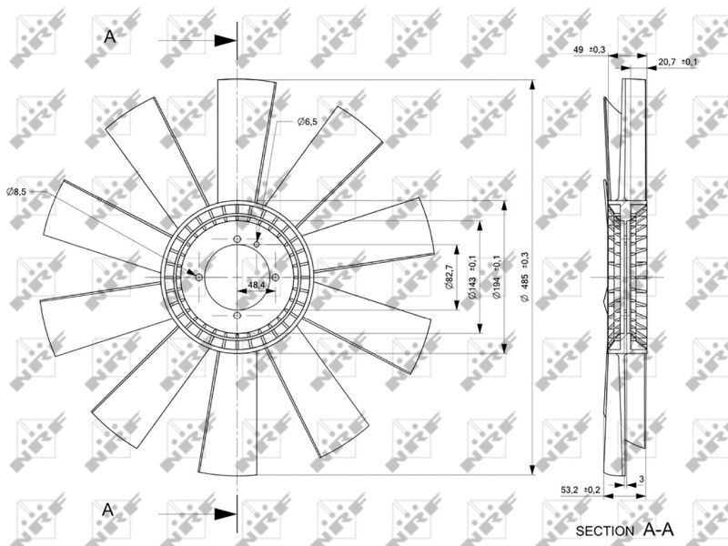 NRF, Roue du souffleur, refroidissementdu moteur