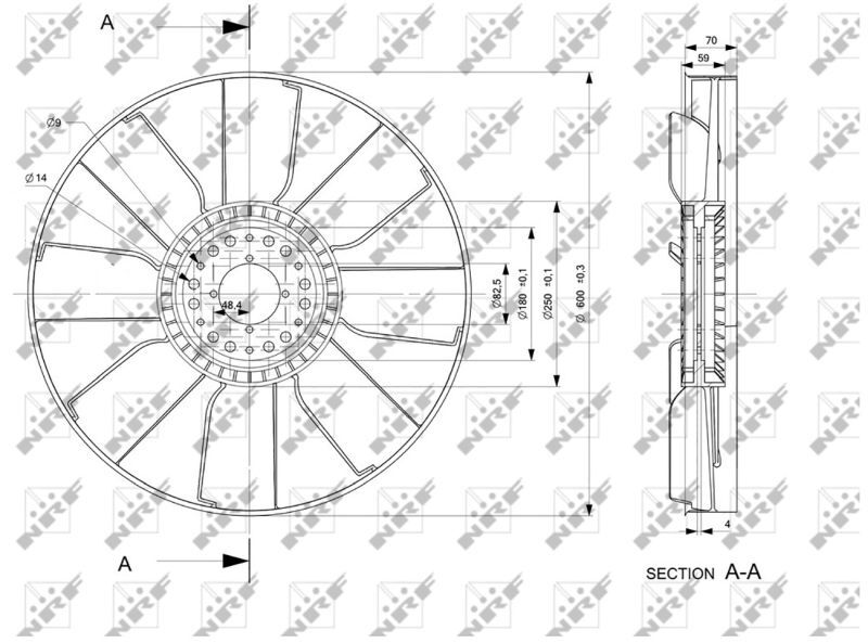 NRF, Roue du souffleur, refroidissementdu moteur