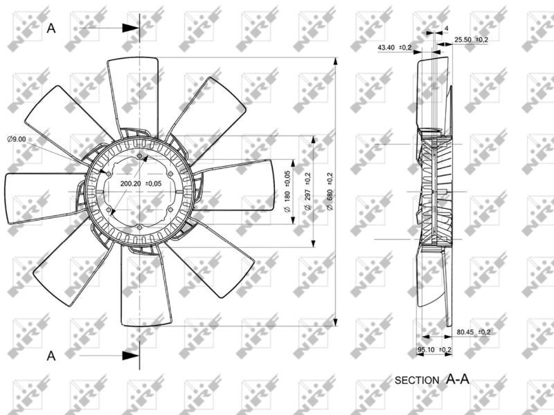 NRF, Roue du souffleur, refroidissementdu moteur